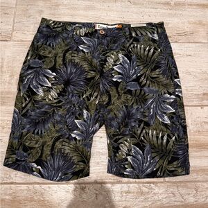 Tailor Vintage Green and Blue Flat Front Shorts